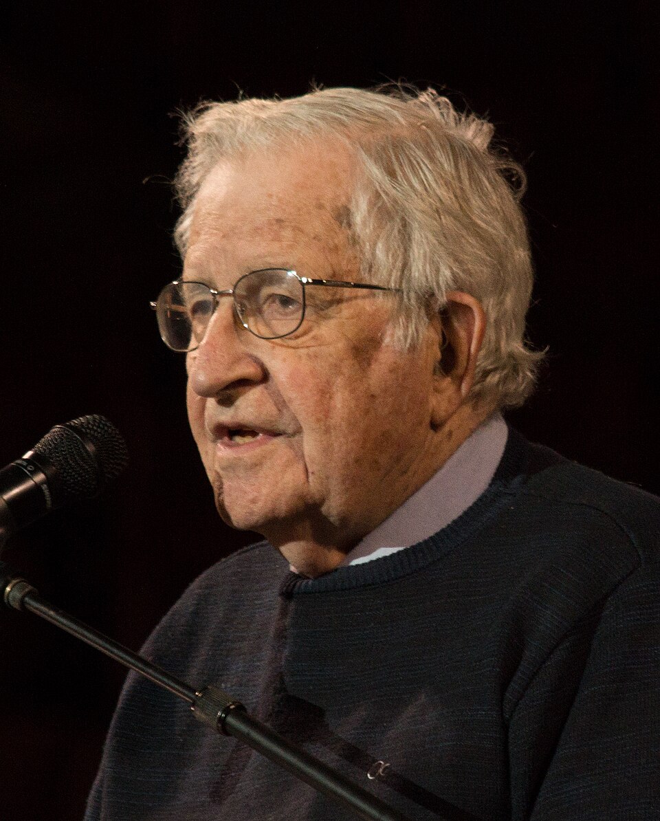 Illustration of Noam Chomsky