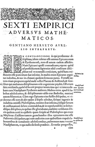 Portrait of Sextus Empiricus